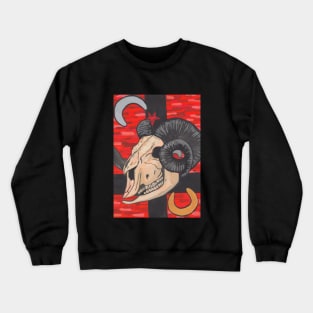 Goat occult skull Crewneck Sweatshirt